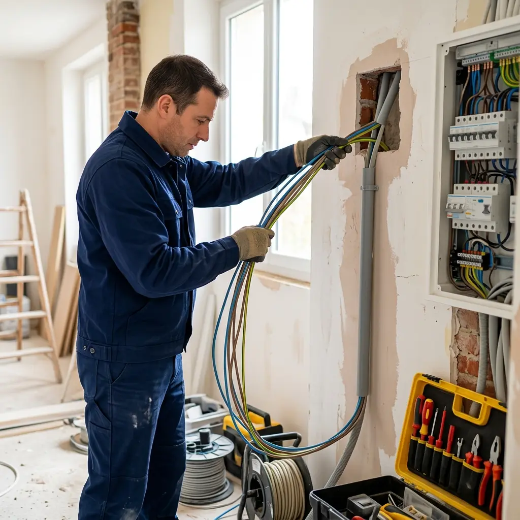 Comment se déroule la rénovation électrique à Couilly-Pont-aux-Dames ?