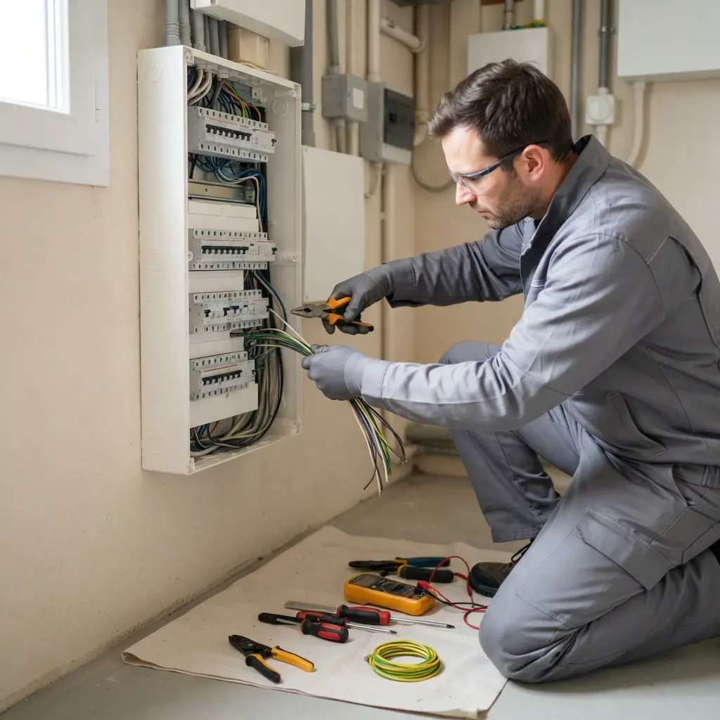 Comment se déroule l’intervention de rénovation électrique à Verrière ?