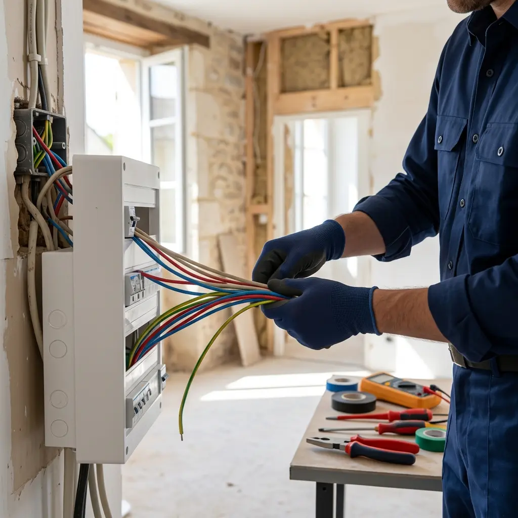 Comment se déroule l'intervention de rénovation électrique à Arpajon ?