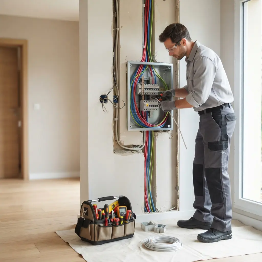 Comment se déroule la rénovation électrique à Linas ?