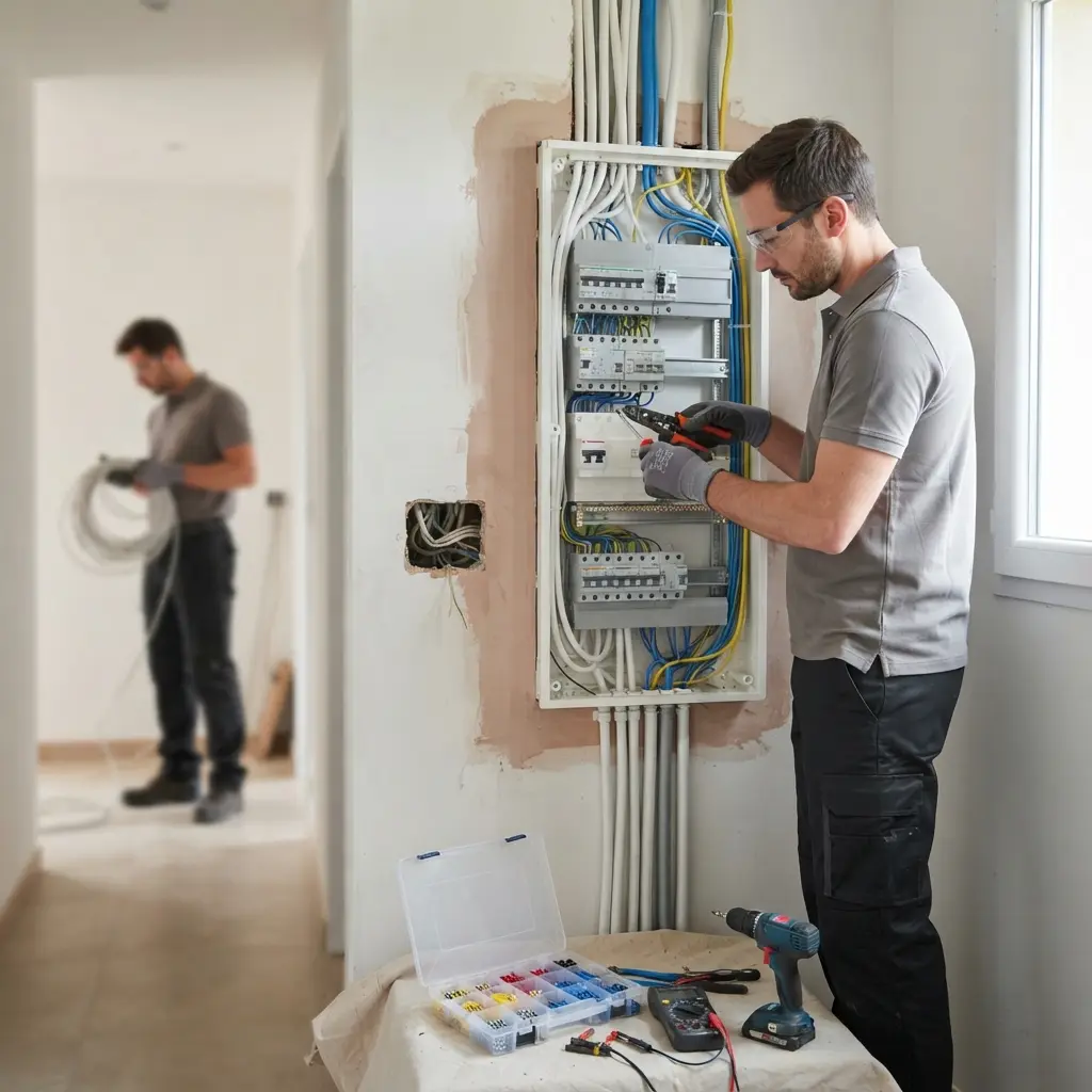 Comment se déroule la rénovation électrique à Étiolles ?