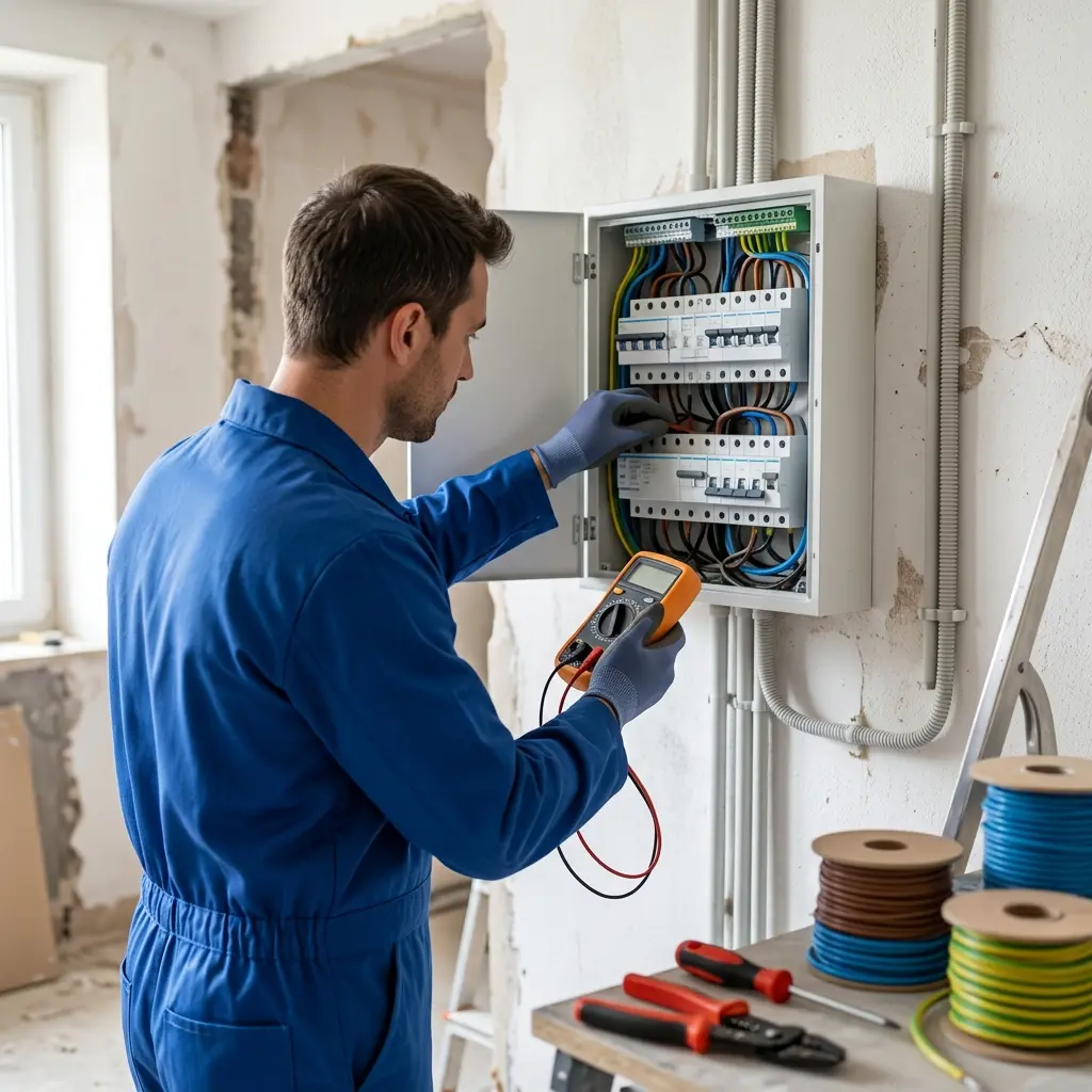 Comment se déroule la rénovation électrique à Forges-les-Bains ?