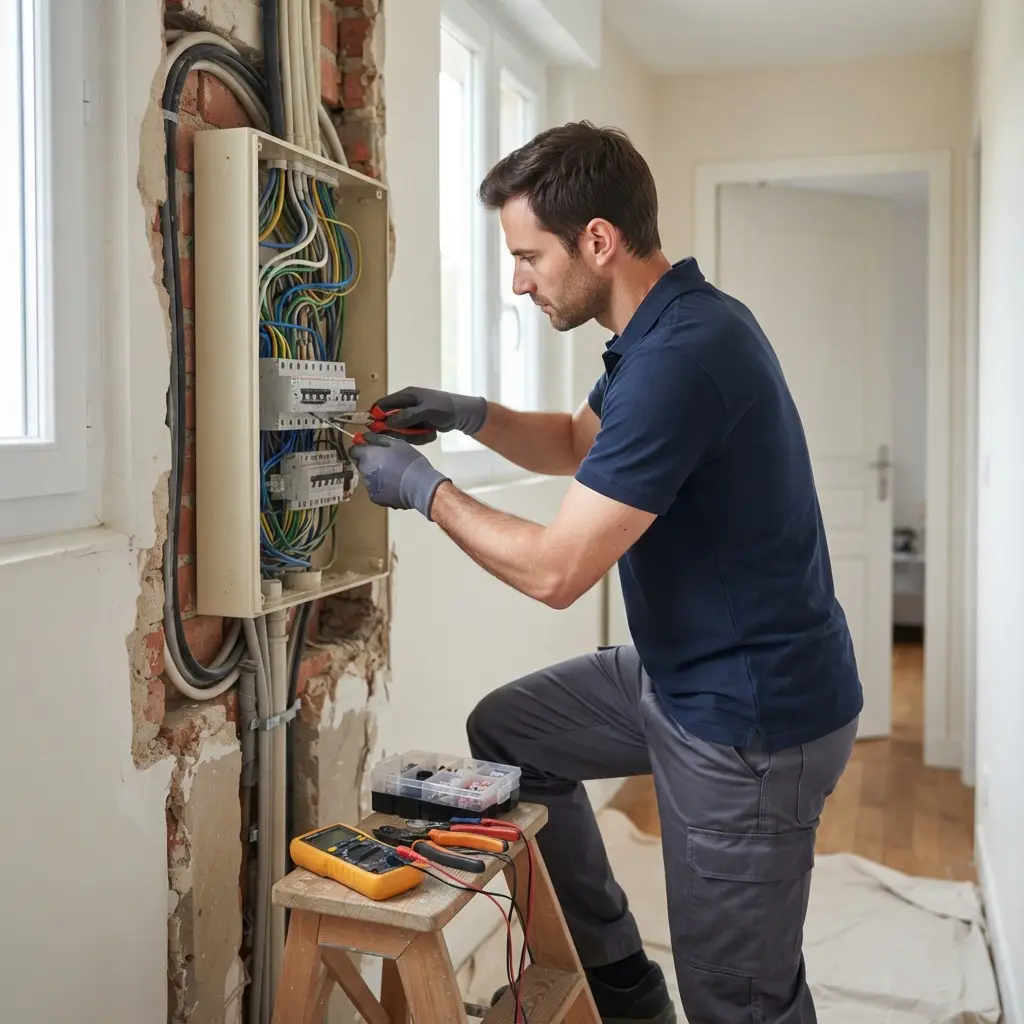 Comment se déroule l’intervention en rénovation électrique à Villetaneuse ?