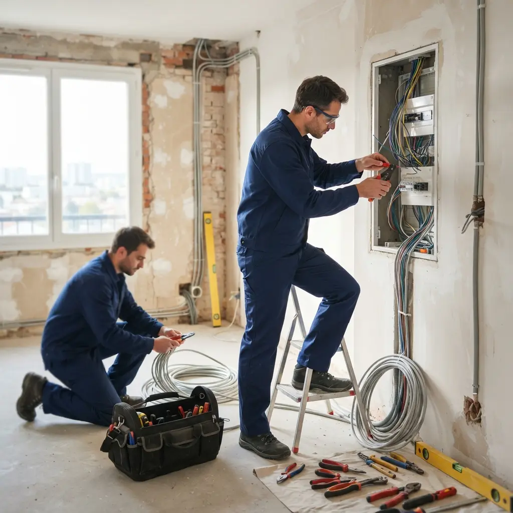 Comment se déroule l’intervention de rénovation électrique à Rungis ?