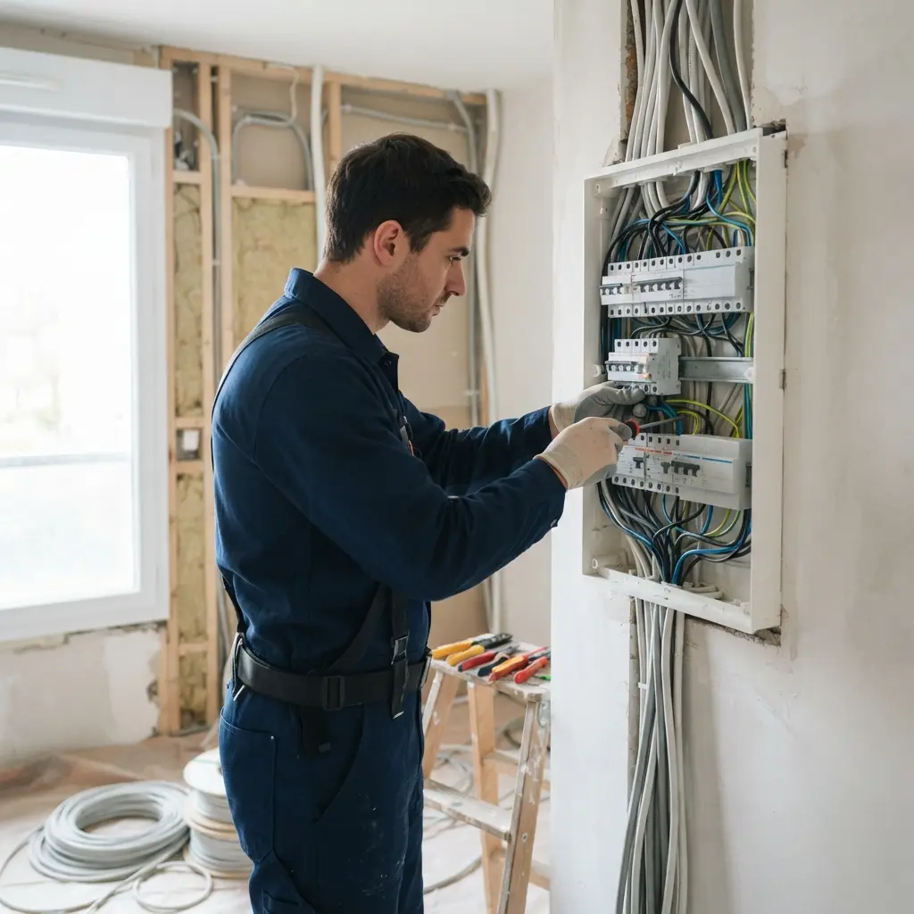 Comment se déroule l’intervention de rénovation électrique à Gentilly ?