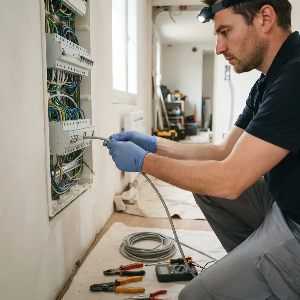 Comment se déroule l’intervention de rénovation électrique à Ormesson-sur-Marne ?