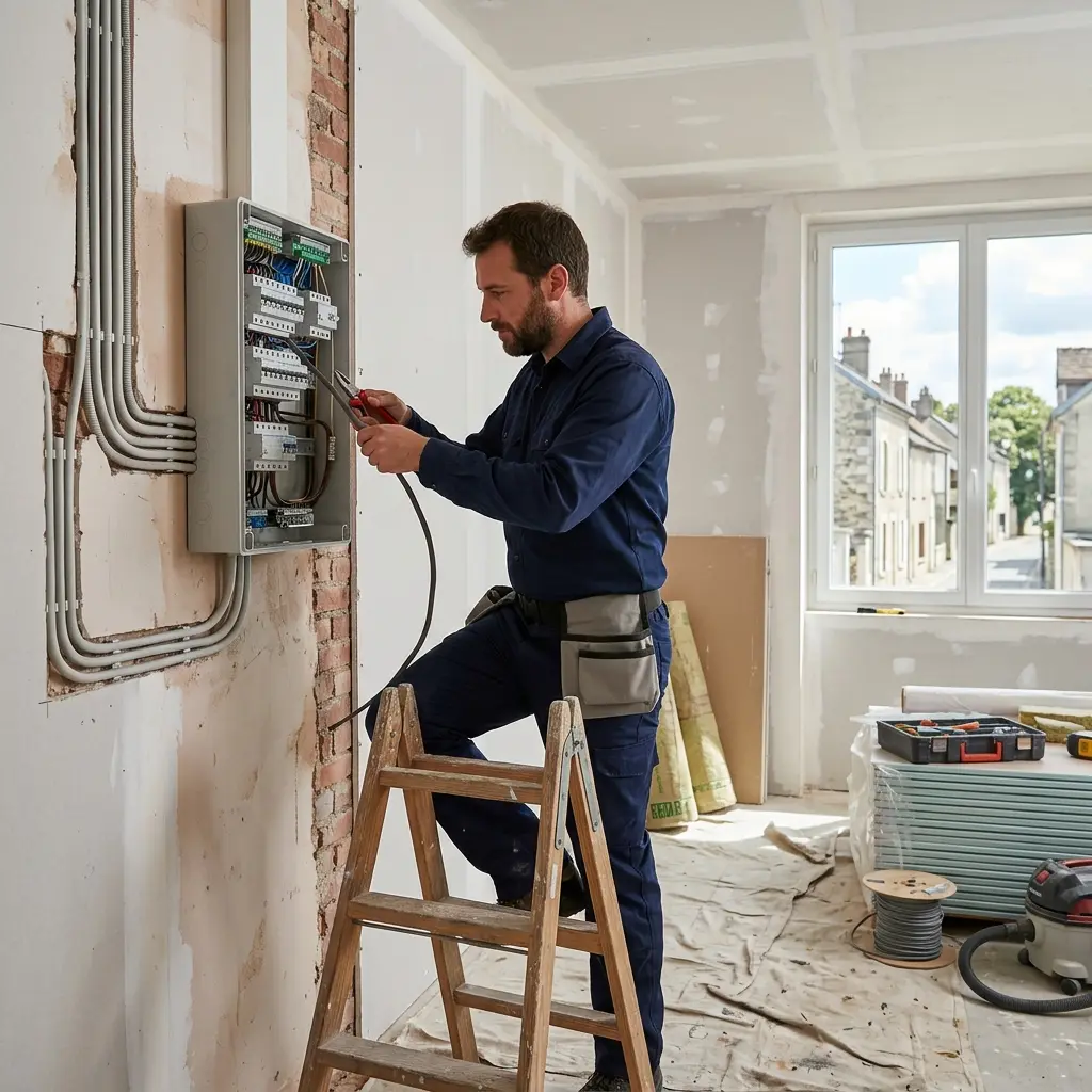 Comment se déroule l'intervention à l'Isle‑Adam pour la rénovation électrique