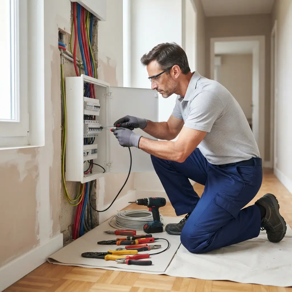 Comment se déroule l’intervention de rénovation électrique à Villiers‑le‑Bel ?