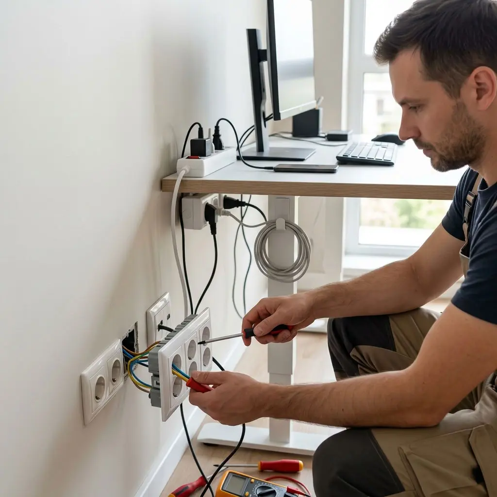 Électricité et télétravail : adapter ses prises pour un bureau efficace