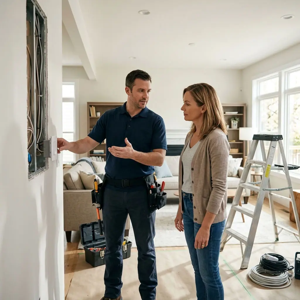 Rénovation électrique : intégrer l'éclairage intelligent au salon